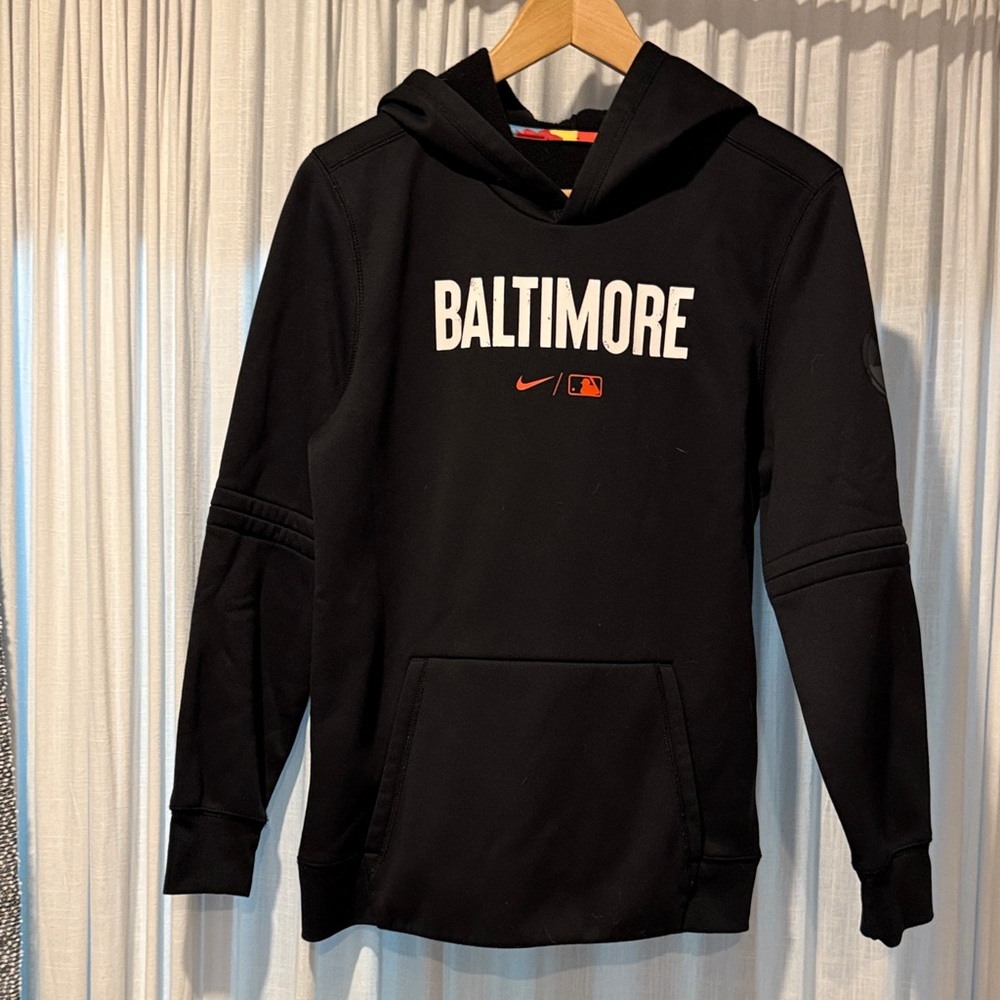 Nike Black and Orange Hoodie